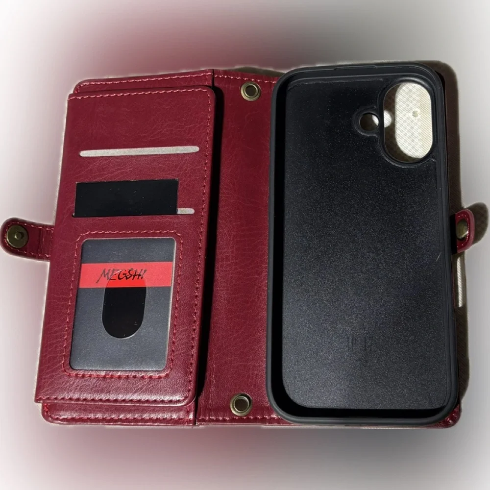 MEGSHI Wallet-style Polyurethane Leather iPhone Case